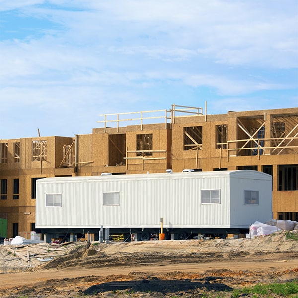 construction site office trailers can be relocated during a project if needed, depending on rental terms and logistics